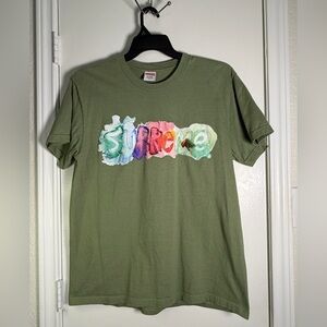 Supreme Watercolor Tee Light Olive Men’s size Medium 100% Cotton
